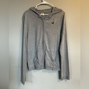 Light grey hollister breathable zip up.